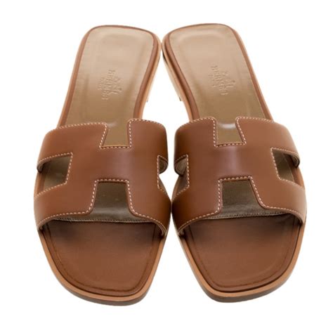 hermes brown colours|Hermes brown leather sandals.